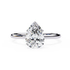 Classic Pear Diamond Solitaire Engagement Ring