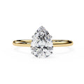 Classic Pear Diamond Solitiare Engagement Ring