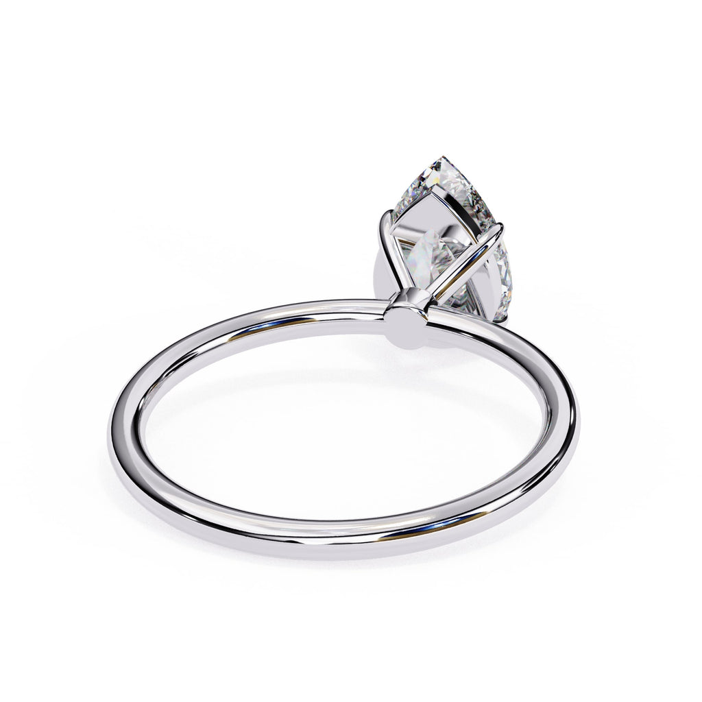 Classic Pear Diamond Solitiare Engagement Ring