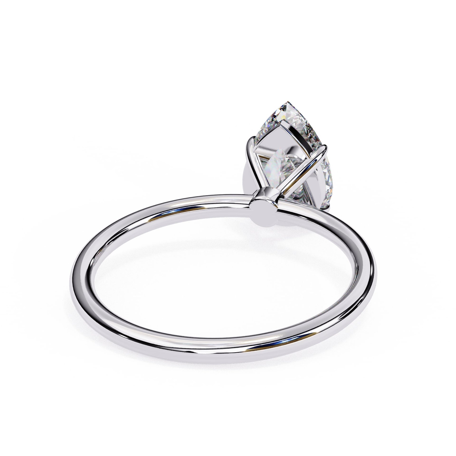 Classic Pear Diamond Solitaire Engagement Ring