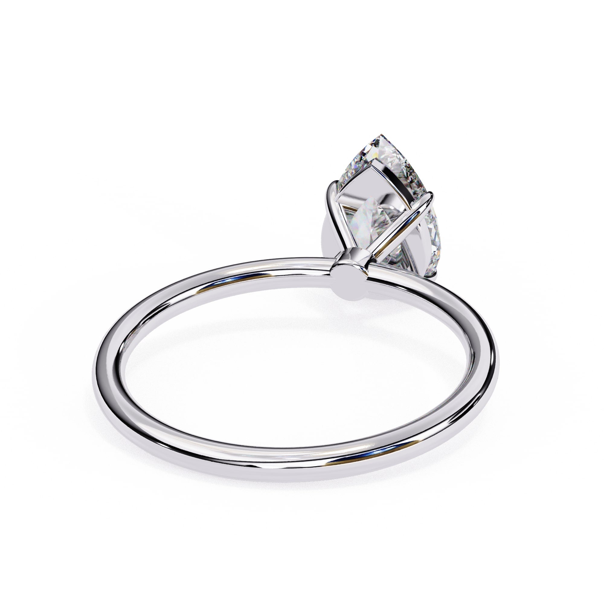 Classic Pear Diamond Solitiare Engagement Ring