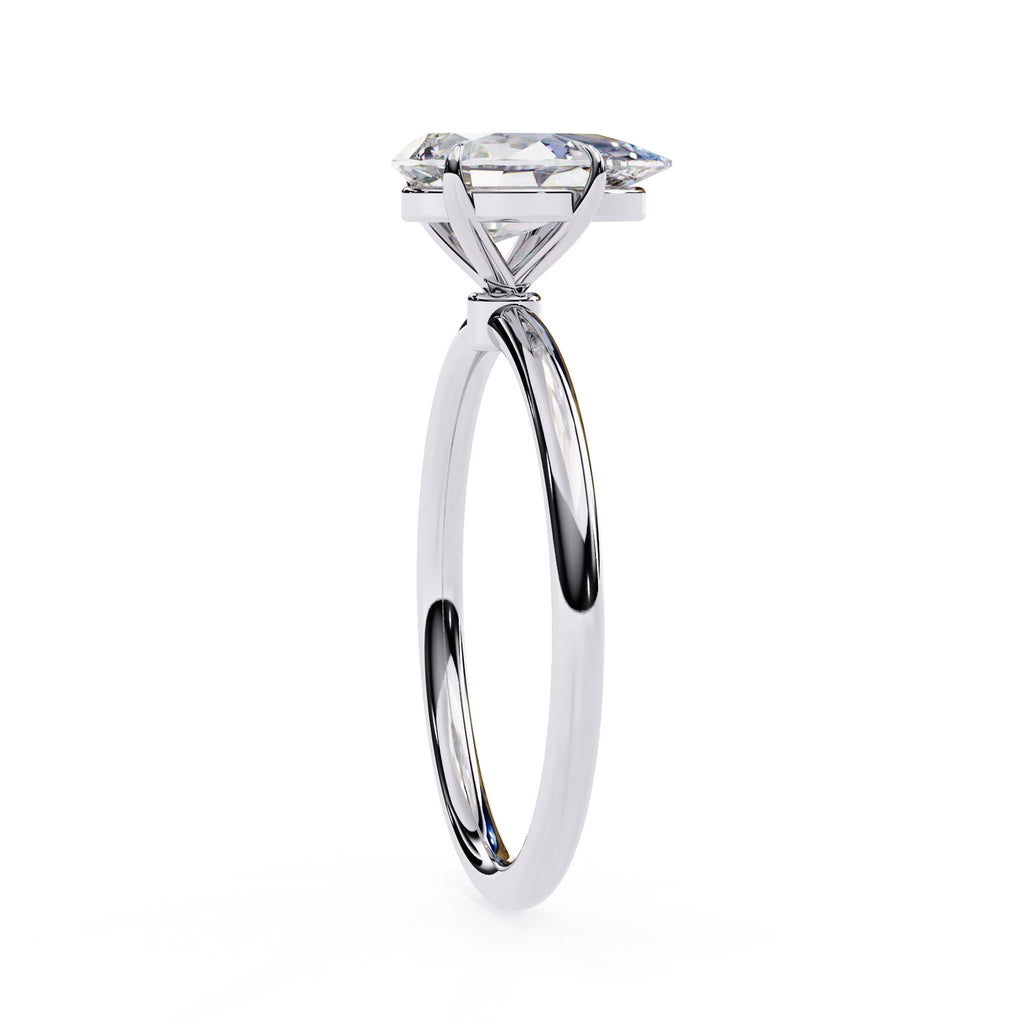 Classic Pear Diamond Solitiare Engagement Ring
