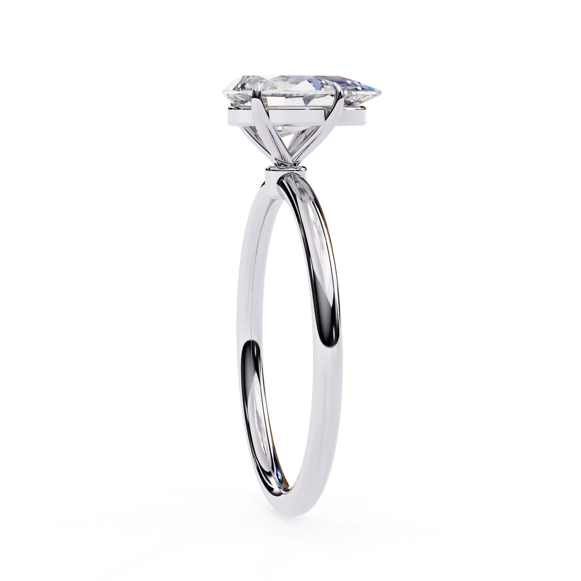 Classic Pear Diamond Solitaire Engagement Ring