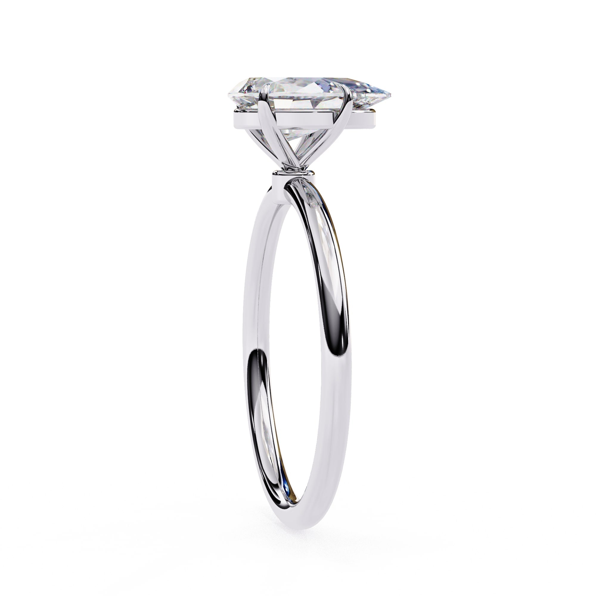 Classic Pear Diamond Solitiare Engagement Ring