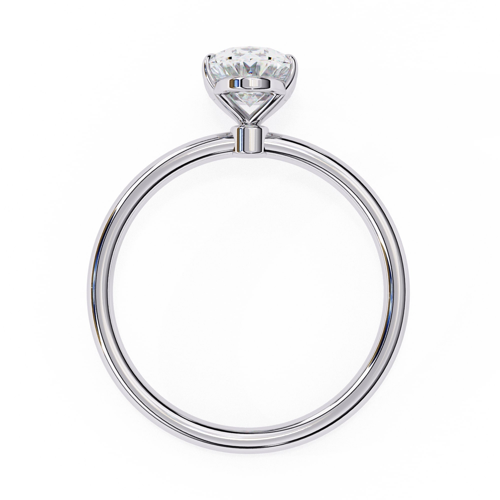 Oval Cut Solitaire Lab Diamond Engagement Ring