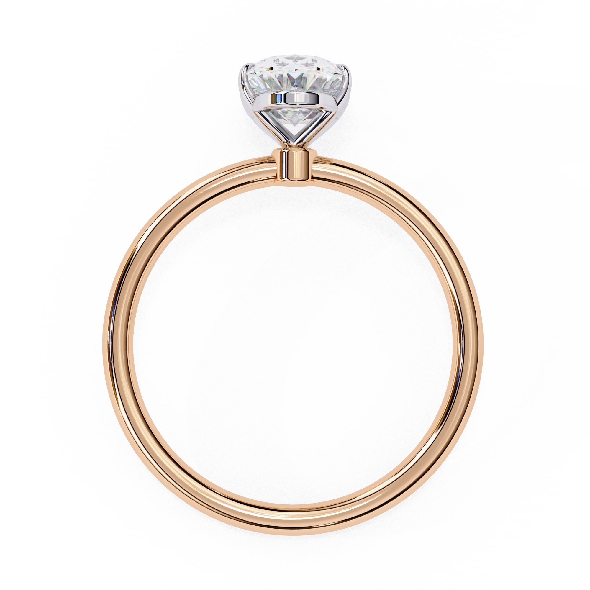 Oval Cut Solitaire Lab Diamond Engagement Ring