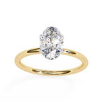 Oval Cut Solitaire Lab Diamond Engagement Ring