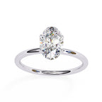 Oval Cut Solitaire Lab Diamond Engagement Ring