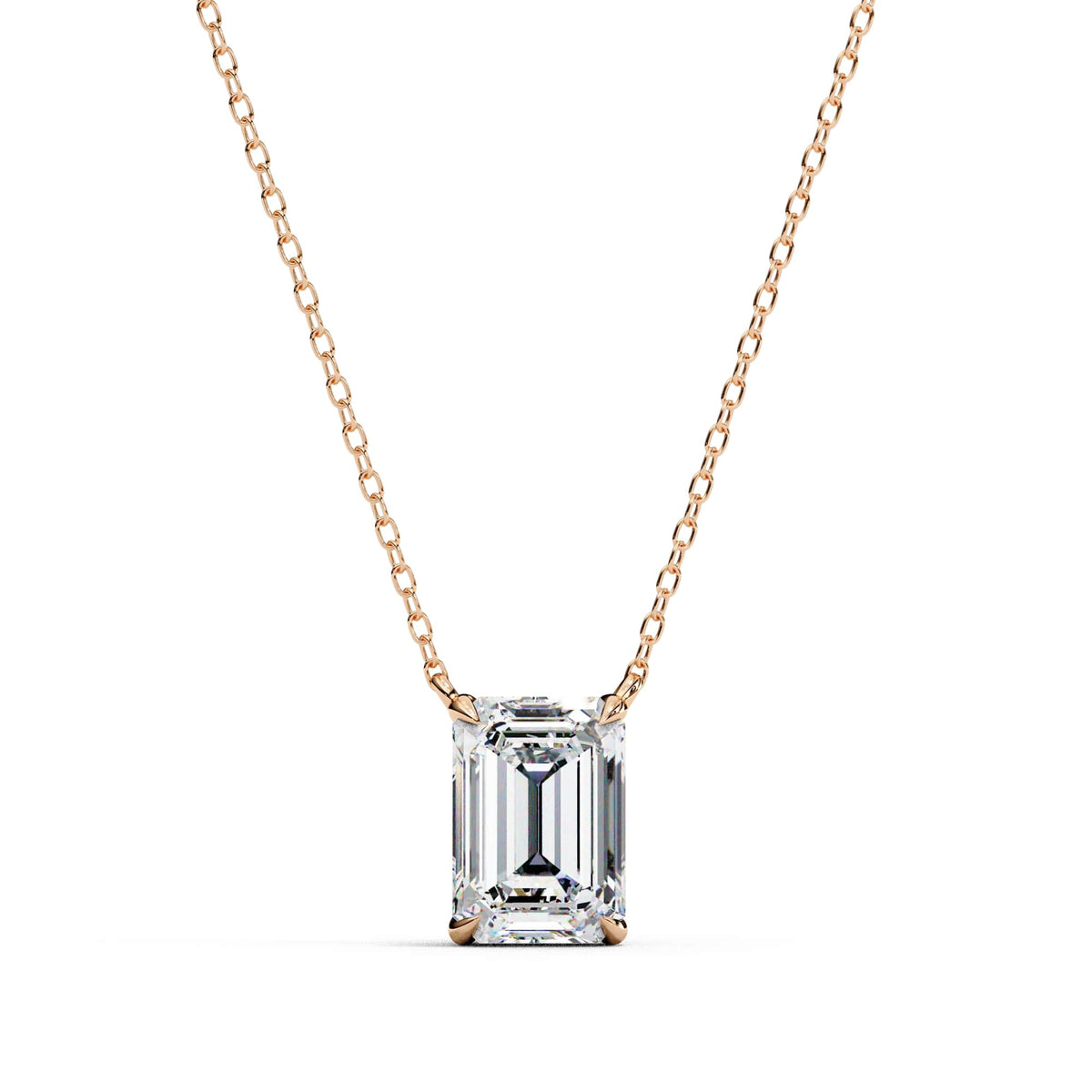 Elegant Emerald 4 Prong Pendant