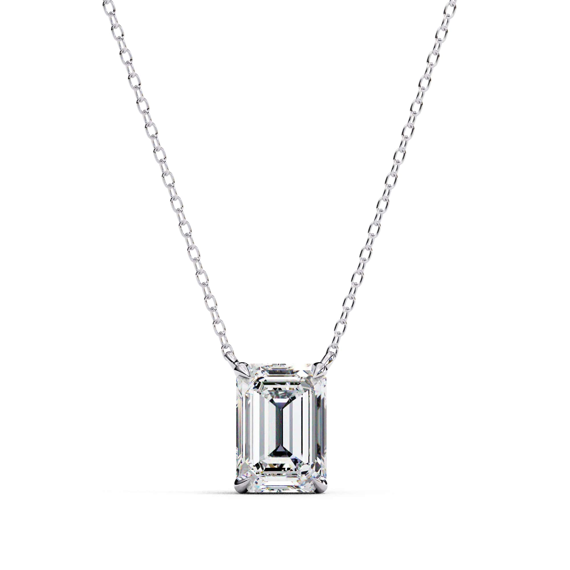 Elegant Emerald 4 Prong Pendant