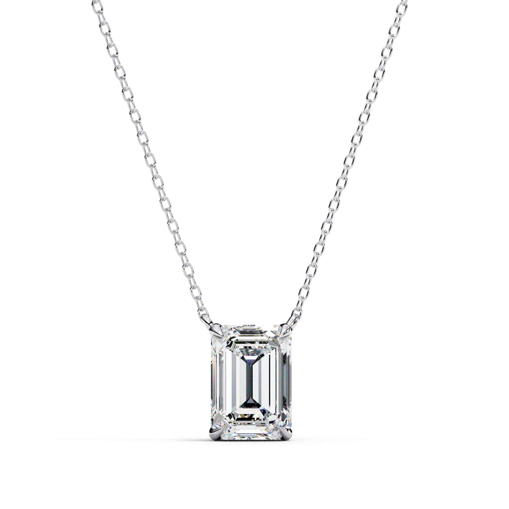 Elegant Emerald 4 Prong Pendant