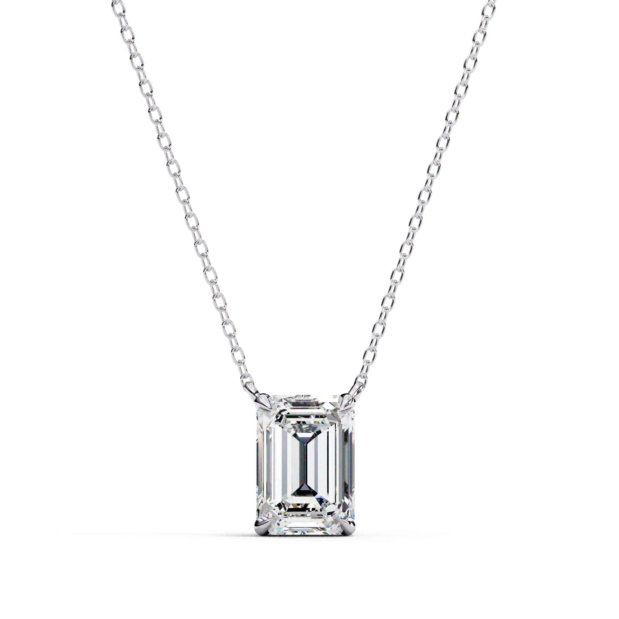 Elegant Emerald 4 Prong Pendant