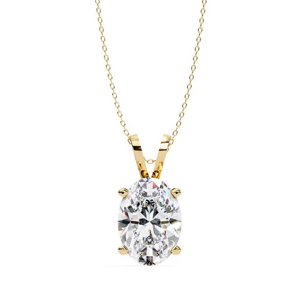 Lab Grown Oval cut Diamond Pendant