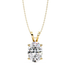 Modern Oval 4 Prong Pendant