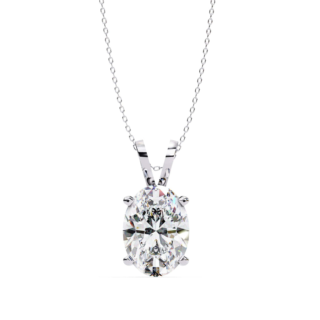 2.48 Carat Lab Grown Oval cut Diamond Pendant