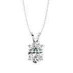 Lab Grown Oval cut Diamond Pendant