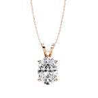 Lab Grown Oval cut Diamond Pendant