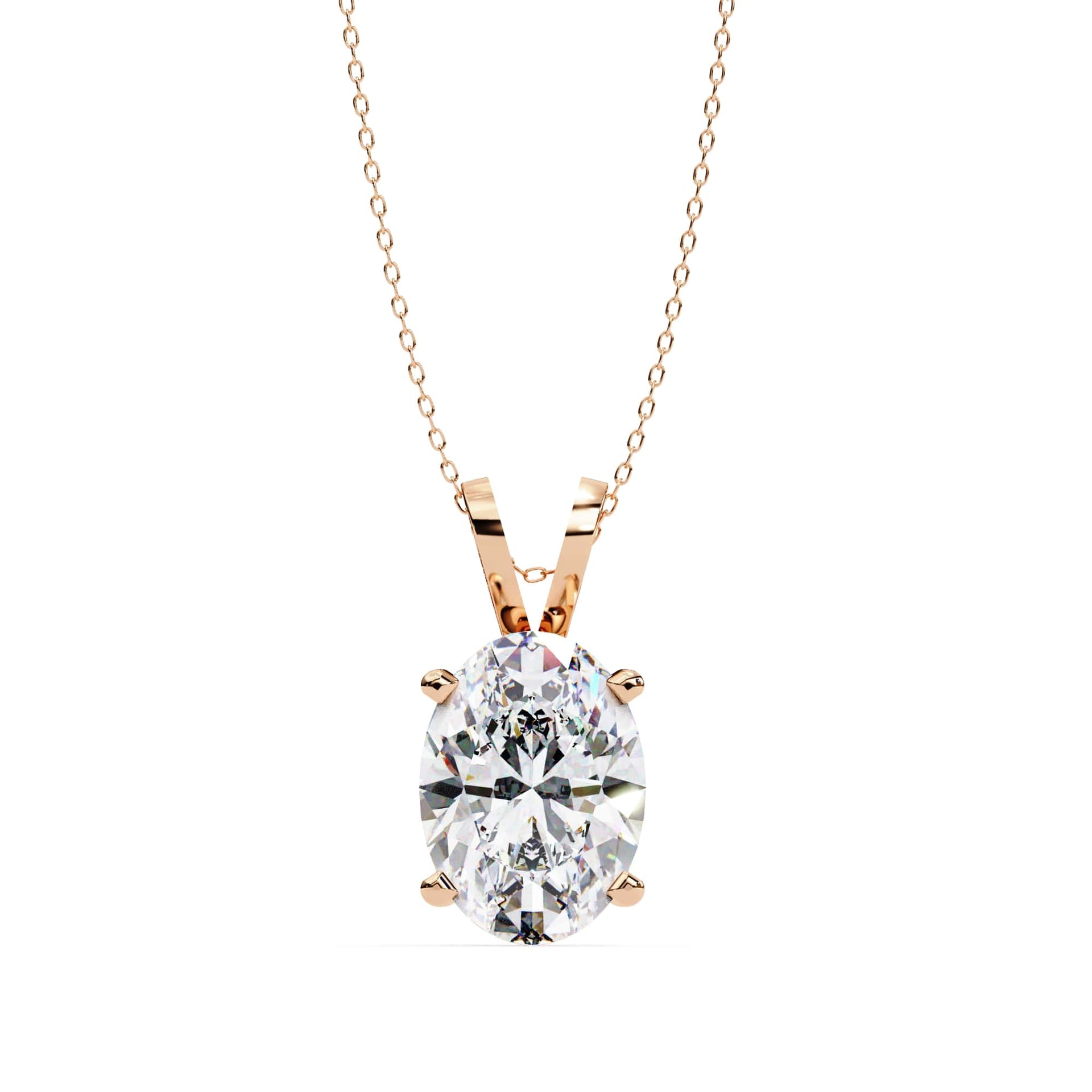 Lab Grown Oval cut Diamond Pendant