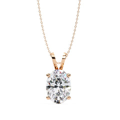 Modern Oval 4 Prong Pendant