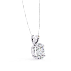 Modern Oval 4 Prong Pendant