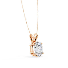 Modern Oval 4 Prong Pendant