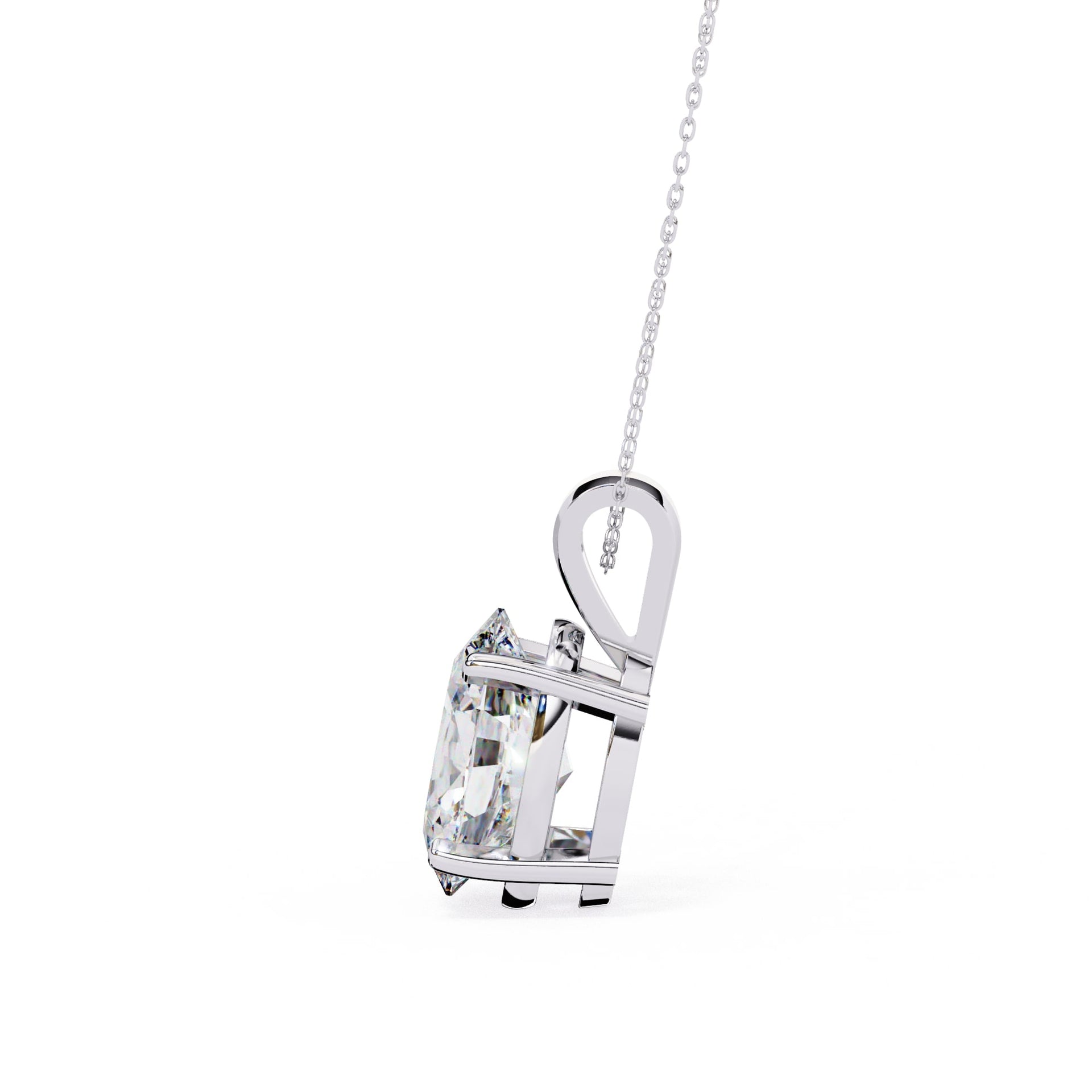 Lab Grown Oval cut Diamond Pendant