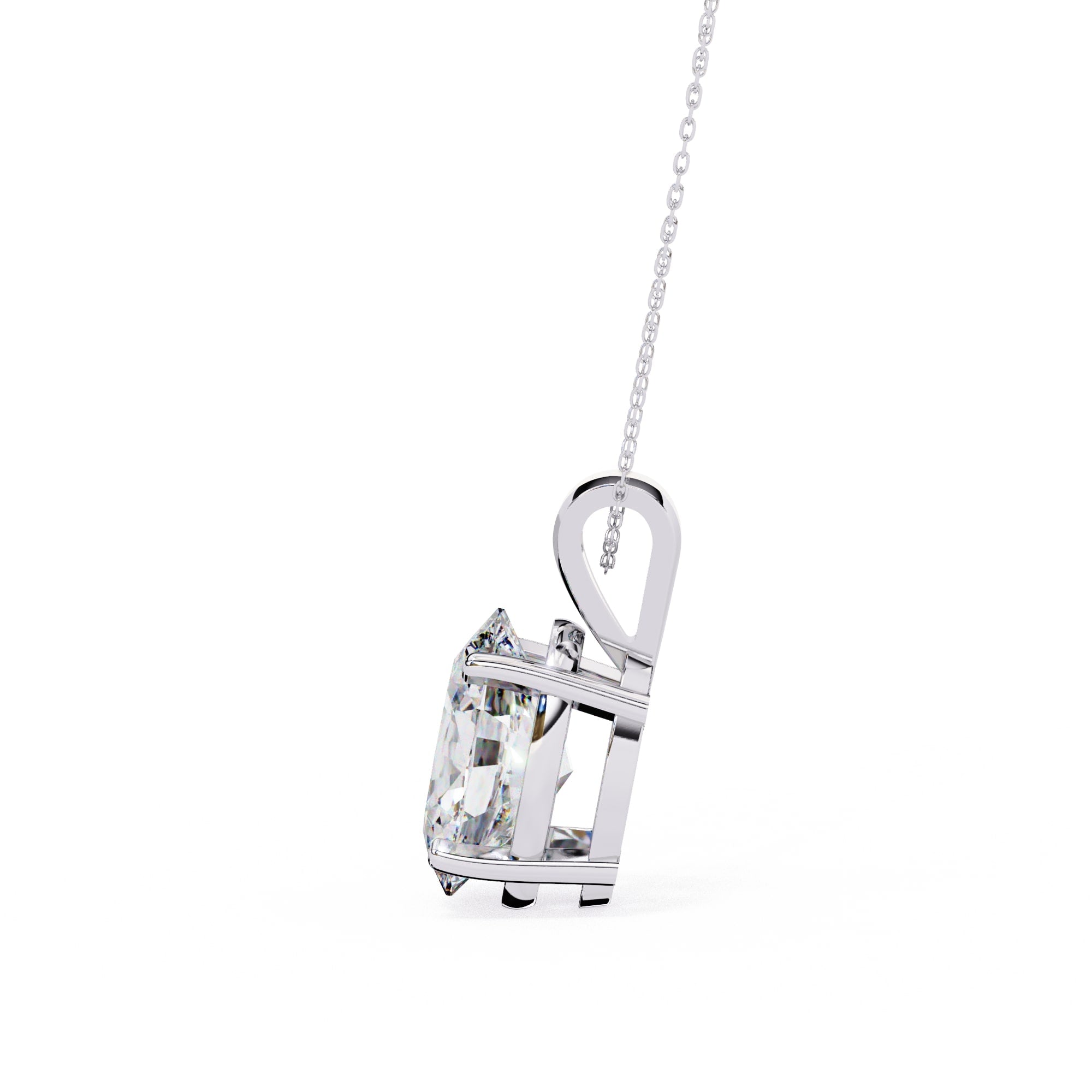 Modern Oval 4 Prong Pendant
