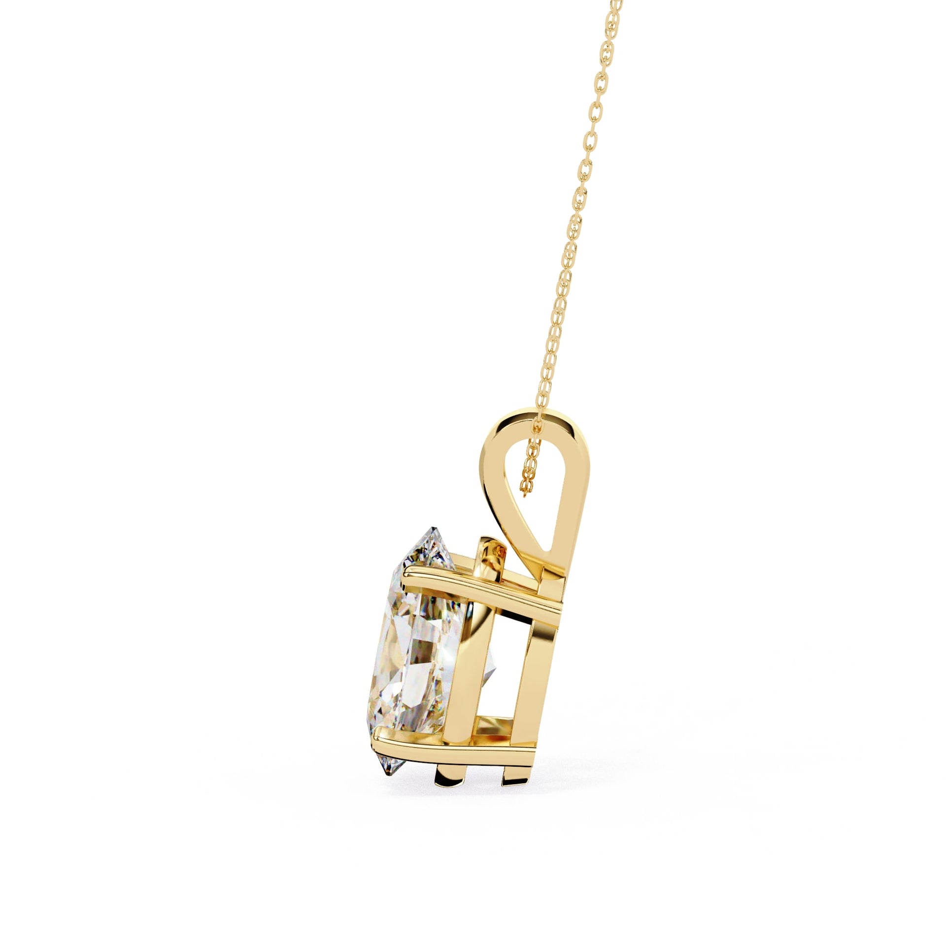Lab Grown Oval cut Diamond Pendant
