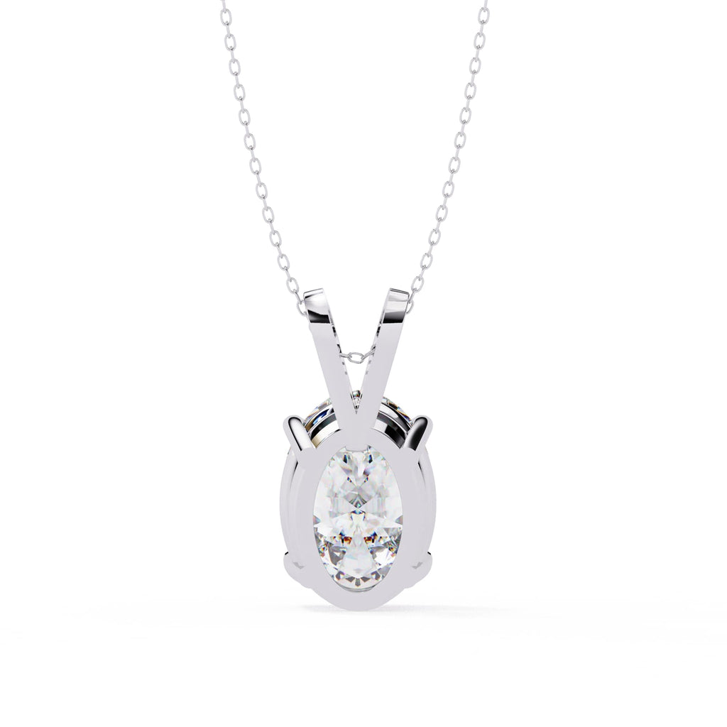 Modern Oval 4 Prong Pendant