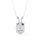 Modern Oval 4 Prong Pendant