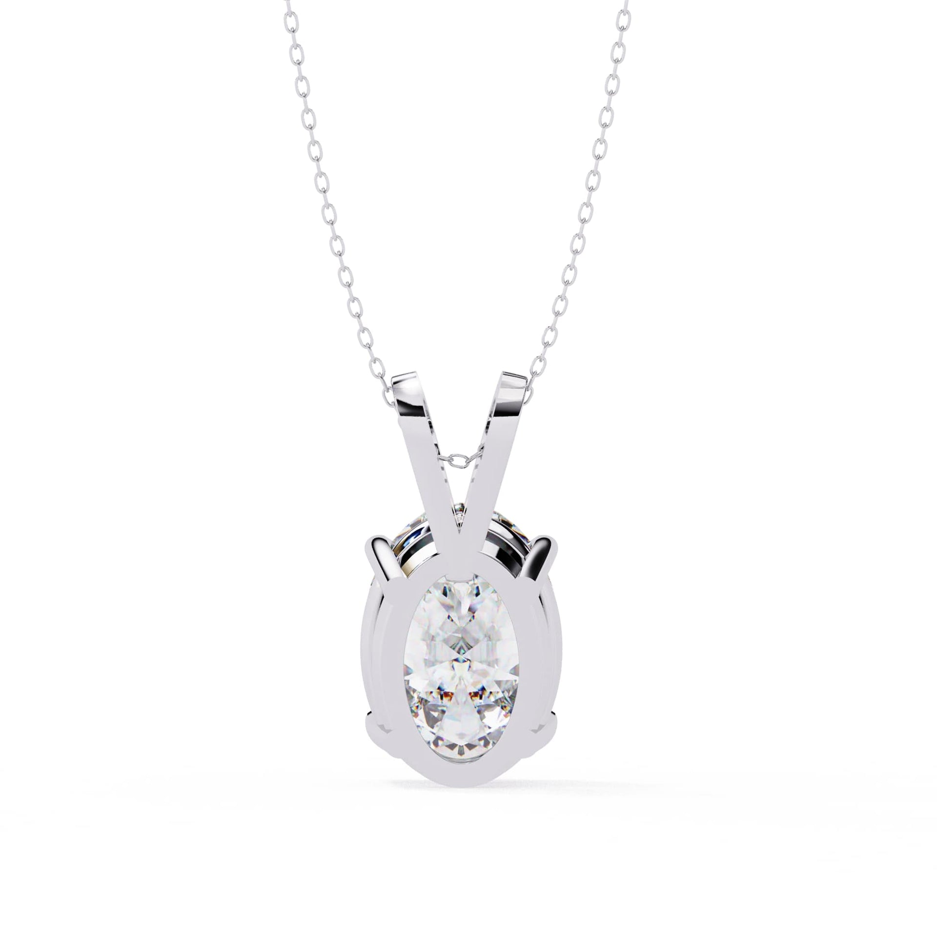 Lab Grown Oval cut Diamond Pendant