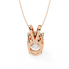 Modern Oval 4 Prong Pendant