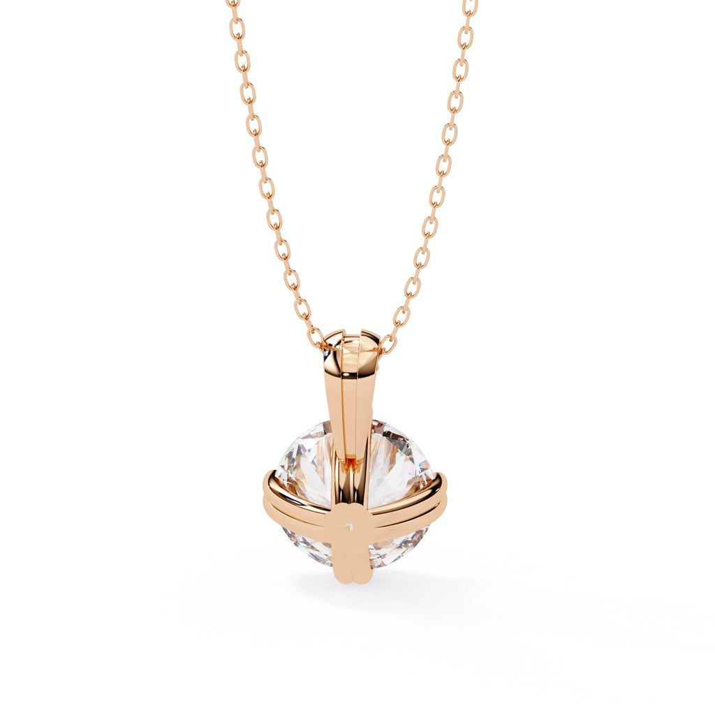 Elegant Round 8 Prong Pendant