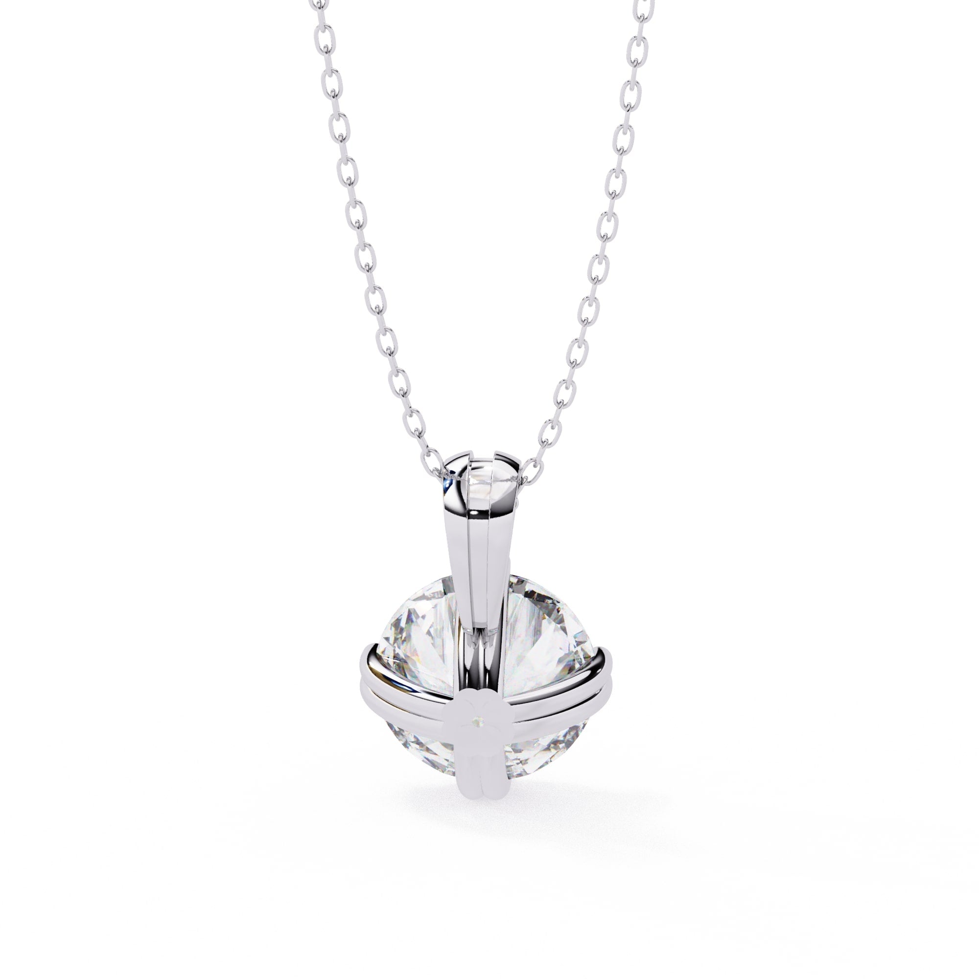 Elegant Round 8 Prong Pendant