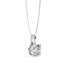 Charming Round 4 Prong Pendant