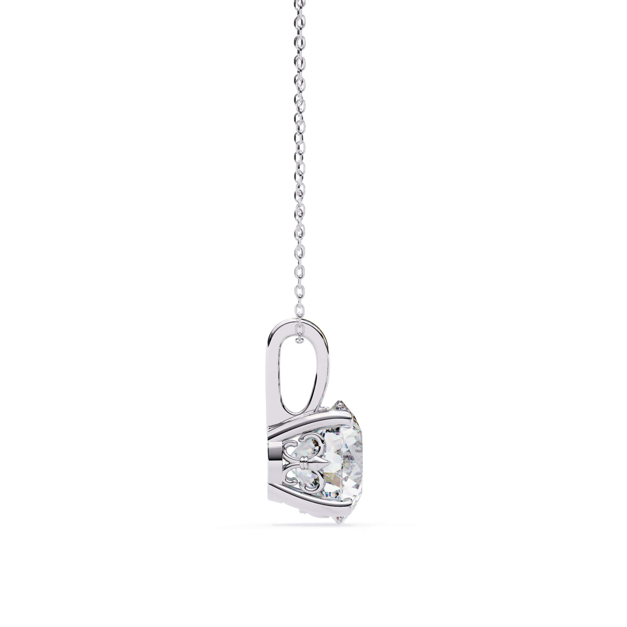 Charming Round 4 Prong Pendant