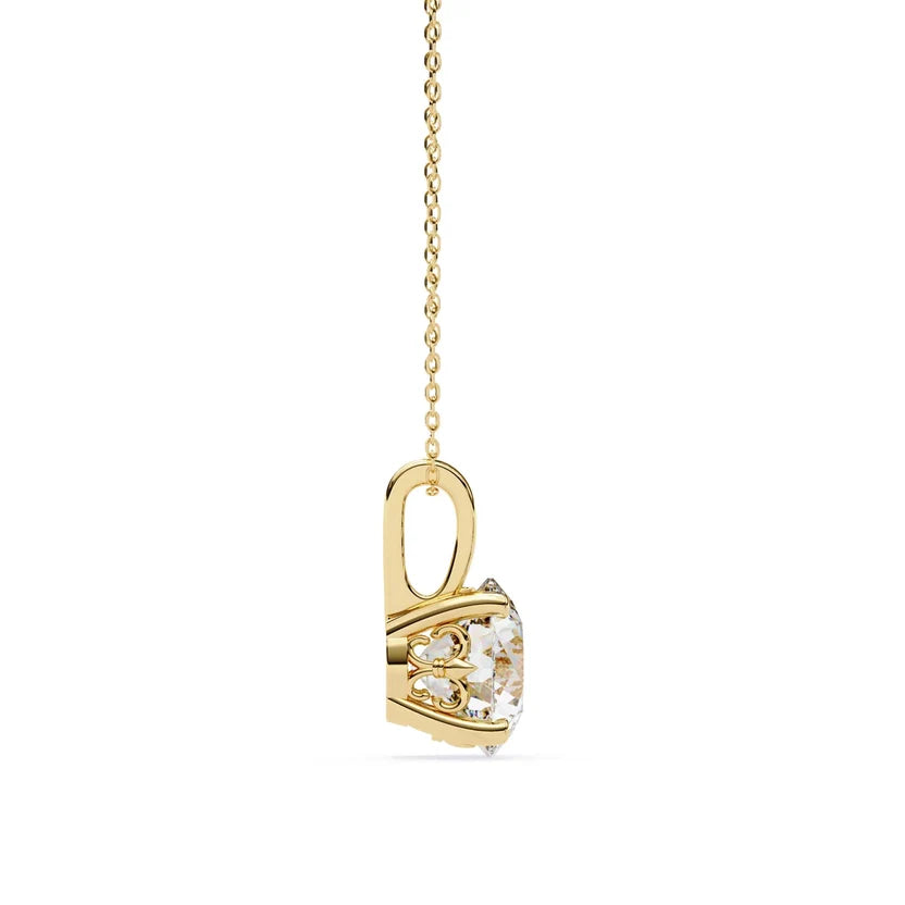 1 CT Round Lab-Grown Diamond Complimentary Solitaire Pendant