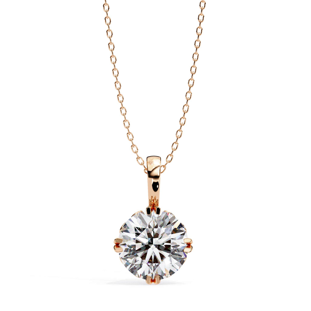 Sophisticated Round 4 Prong Pendant