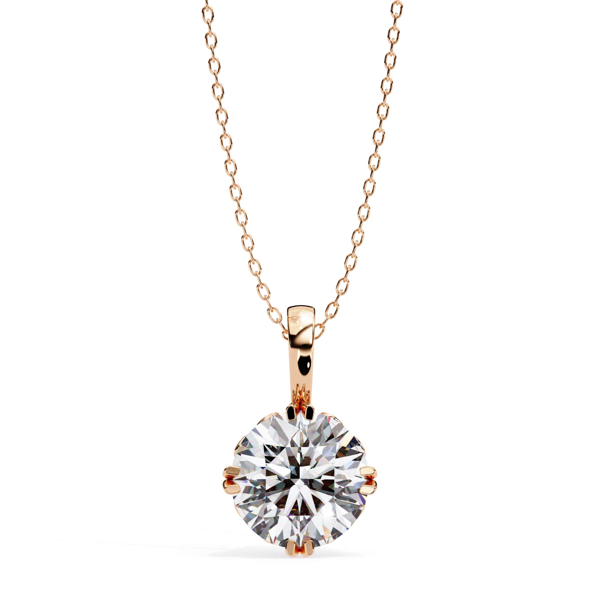 Sophisticated Round 4 Prong Pendant