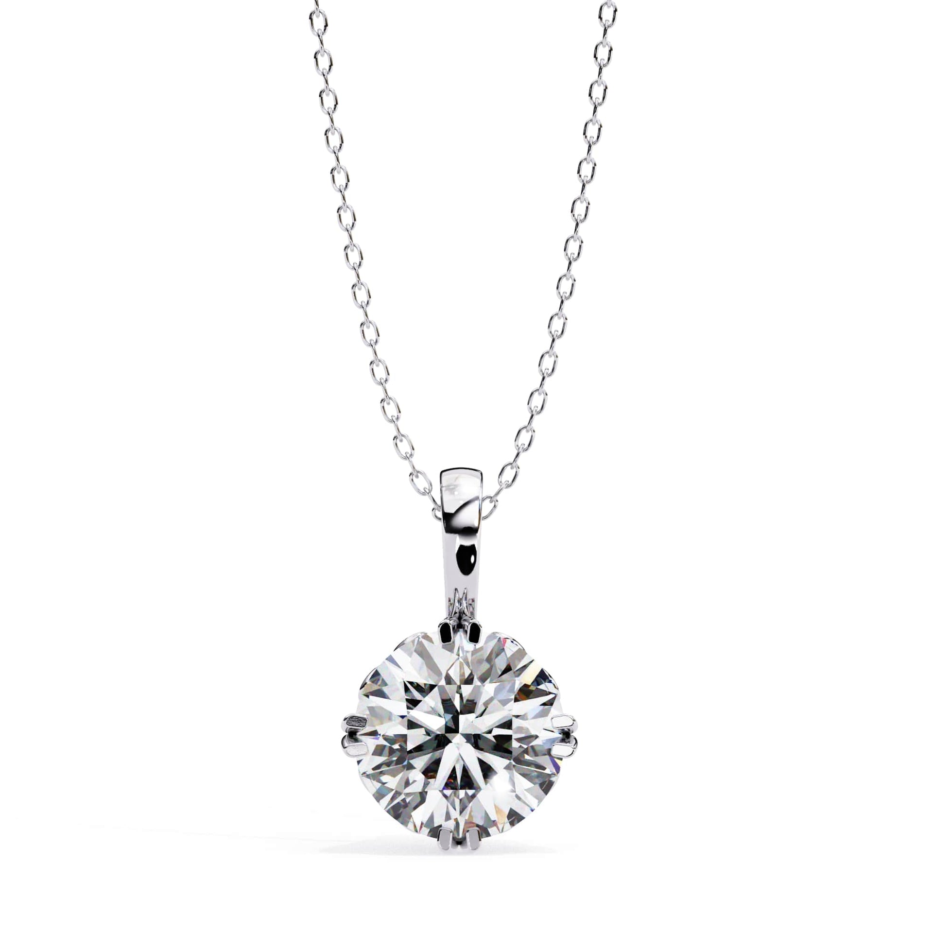 Lab Grown Round Diamond Solitaire Pendant