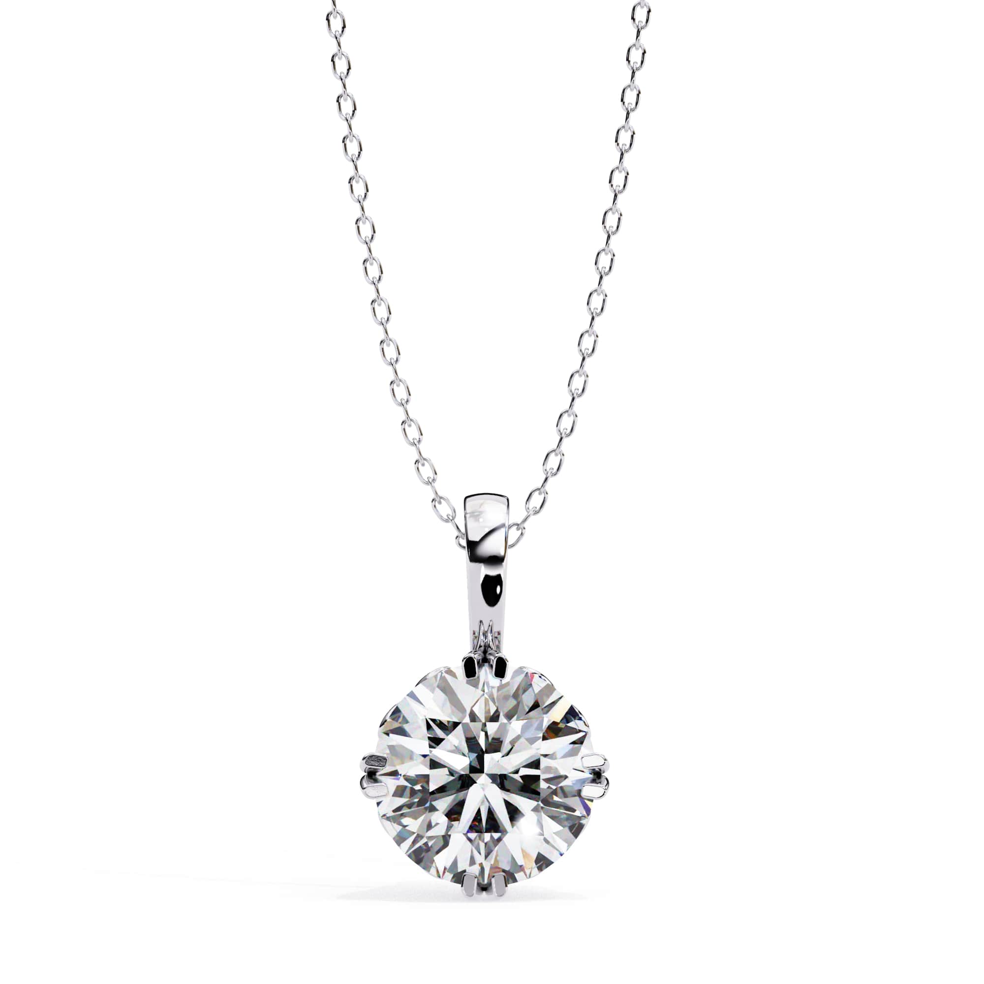 Sophisticated Round 4 Prong Pendant