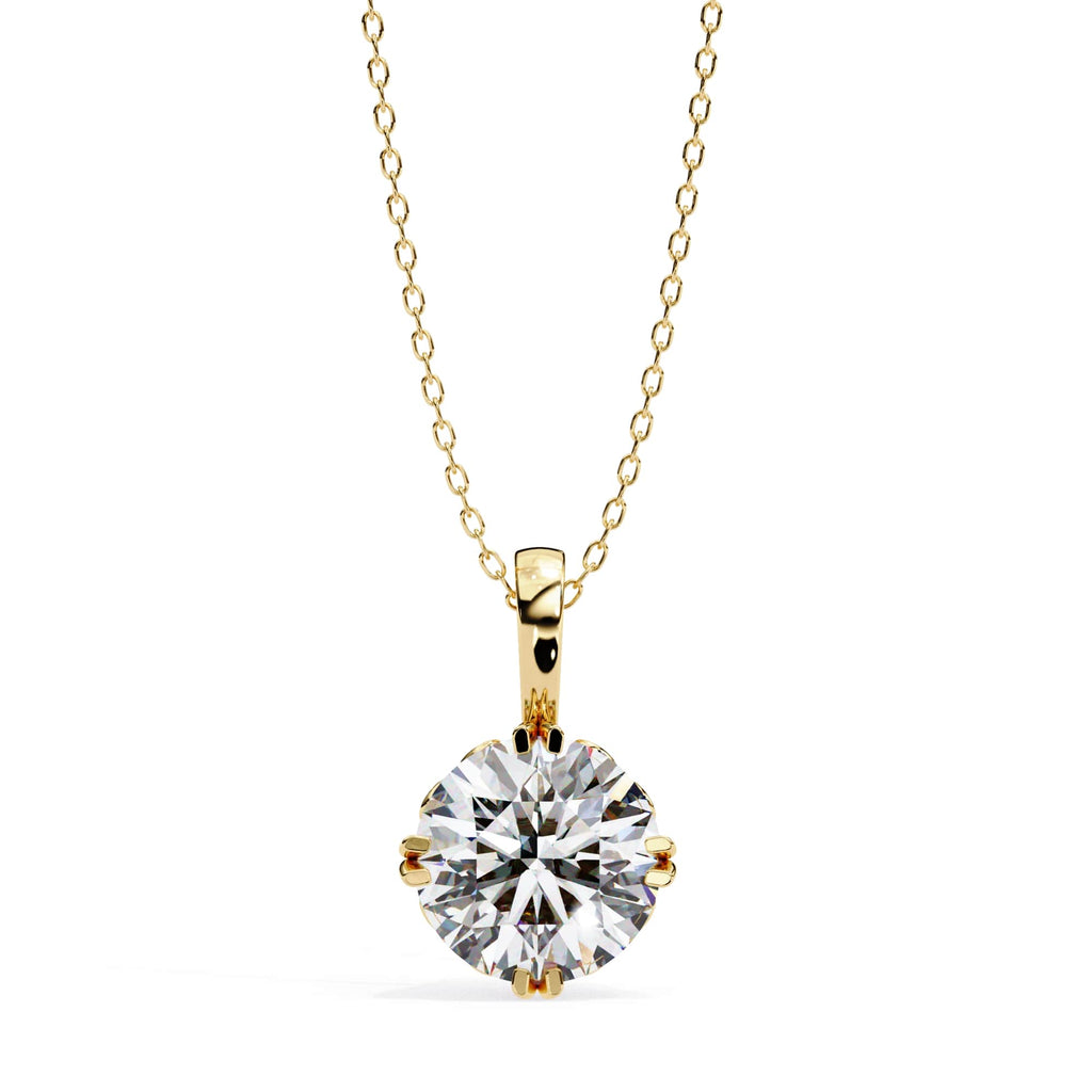 Sophisticated Round 4 Prong Pendant