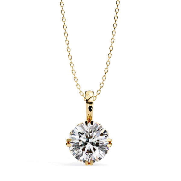 Lab Grown Round Diamond Solitaire Pendant