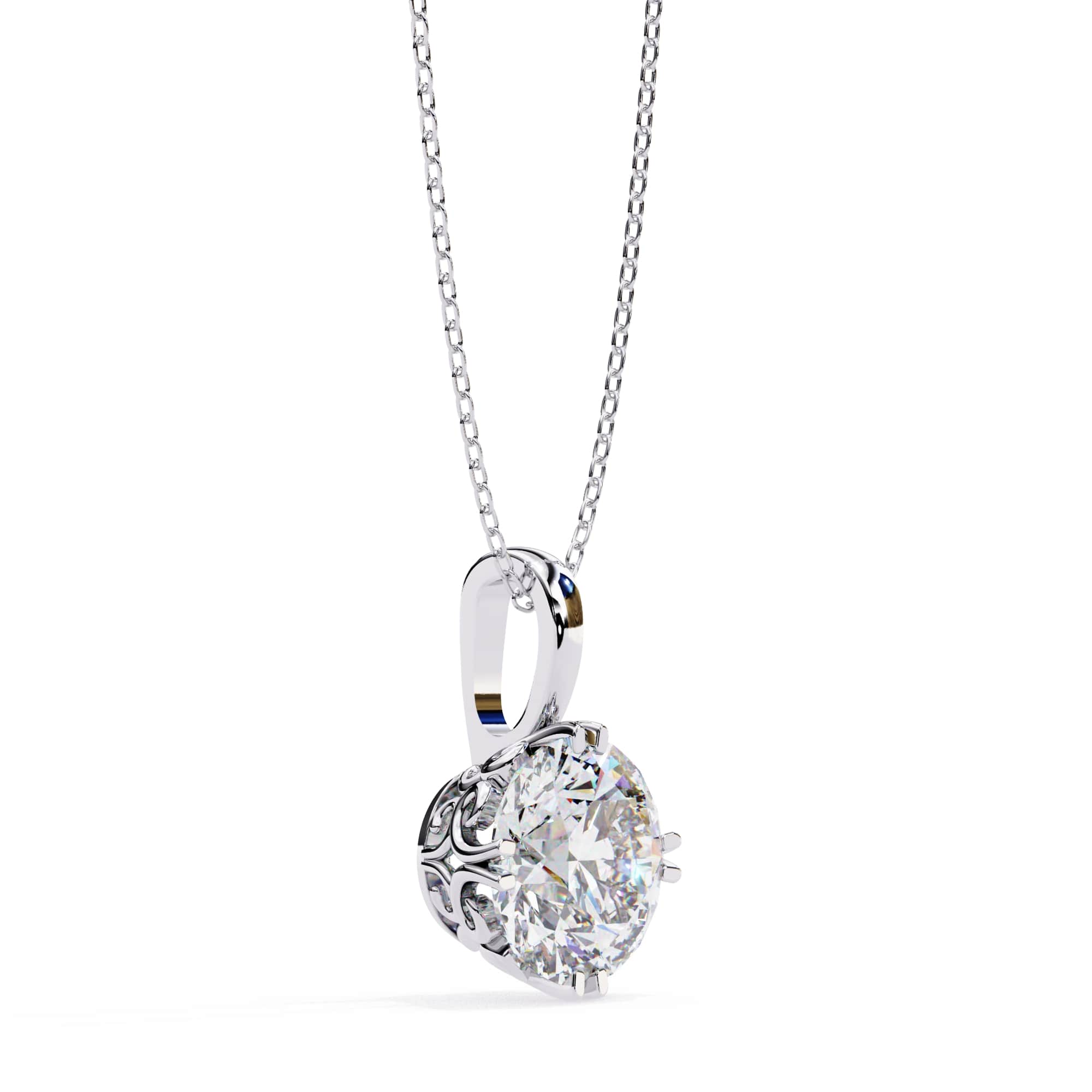 Sophisticated Round 4 Prong Pendant
