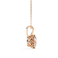 Sophisticated Round 4 Prong Pendant