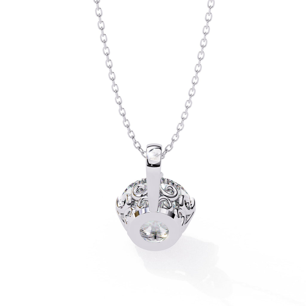 Sophisticated Round 4 Prong Pendant