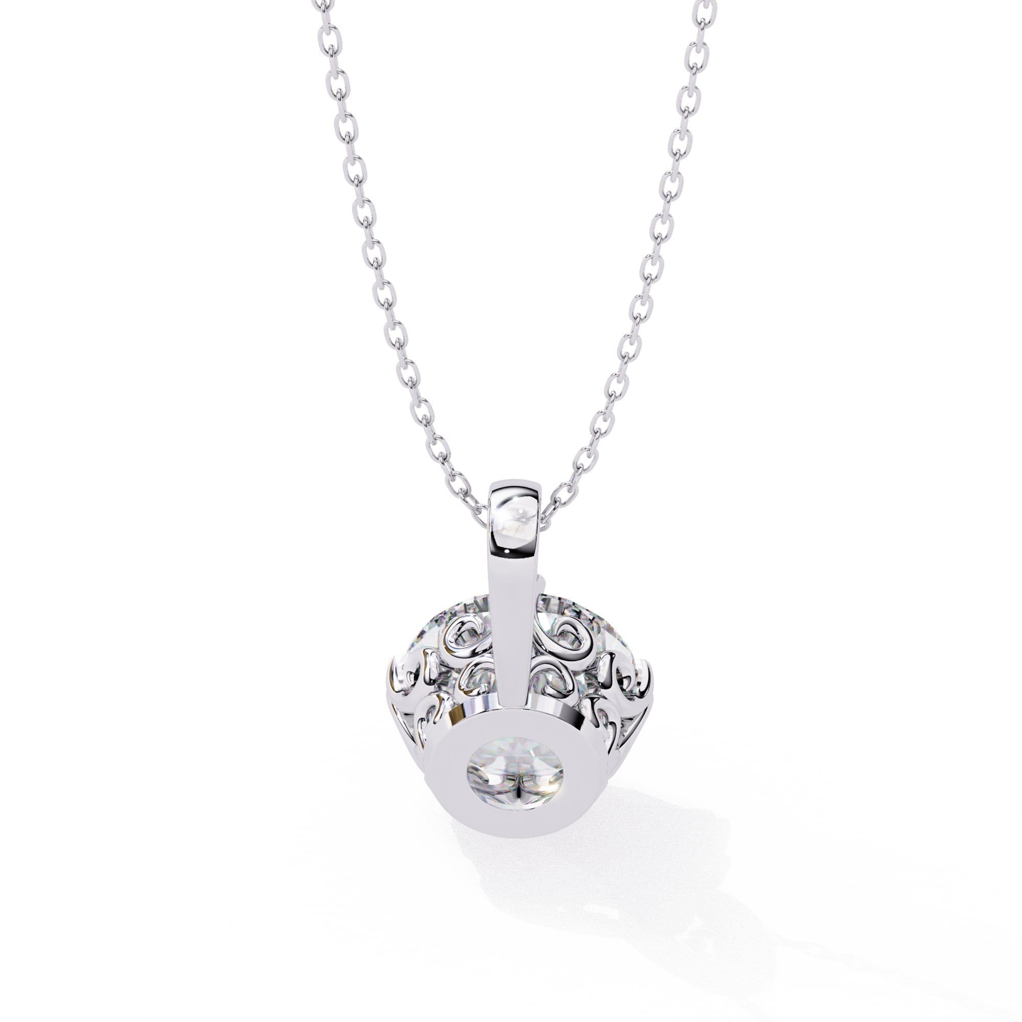 Sophisticated Round 4 Prong Pendant