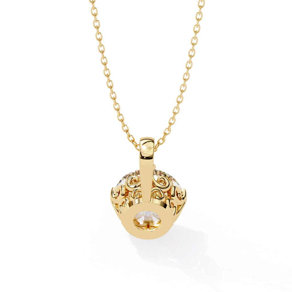 Sophisticated Round 4 Prong Pendant