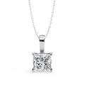2.62 Carat  Prong Princess Cut Lab Grown Diamond Pendant