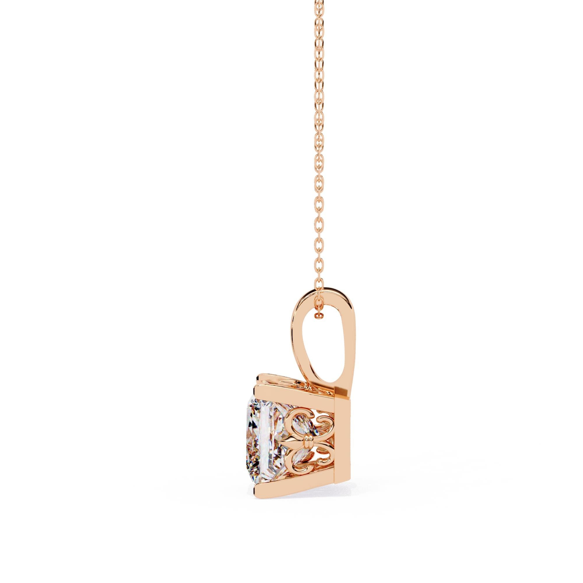 Modern Princess 4 Prong Pendant